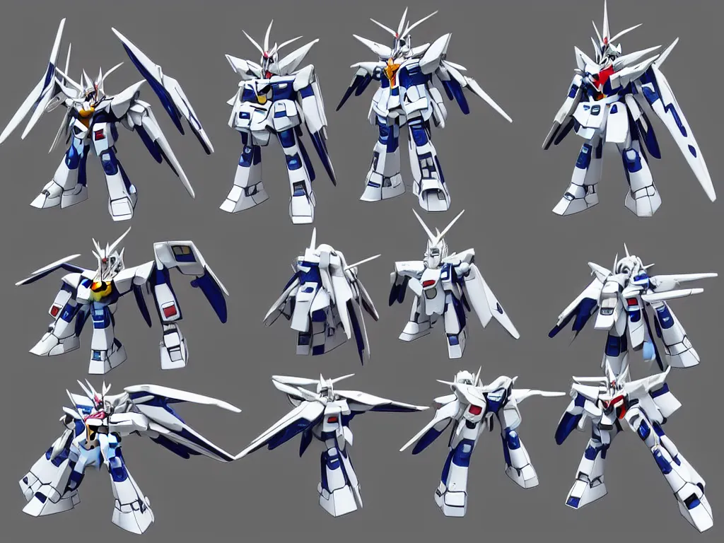 Image similar to 3D Gundam Head, Exploded parts render