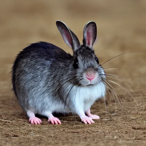 Prompt: a rat mixed with a rabbit