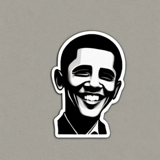 Image similar to Little Barack Obama sticker illustration