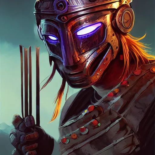 Image similar to cyberpunk viking helmet mask warrior goddess robot ninja fantasy, art gta 5 cover, official fanart behance hd artstation by jesper ejsing, by rhads, makoto shinkai and lois van baarle, ilya kuvshinov, ossdraws