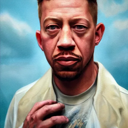 Prompt: hyperrealistic mixed media high resolution painting of Benjamin Hammond Haggerty Macklemore ((Morgan Freeman)), stunning 3d render inspired art by István Sándorfi and Greg Rutkowski and Unreal Engine, perfect facial symmetry, dim volumetric lighting, 8k octane beautifully detailed render, full body shot, post-processing, extremely hyper-detailed, intricate, epic composition, highly detailed attributes, highly detailed atmosphere, cinematic lighting, masterpiece, trending on artstation, very very detailed, masterpiece, stunning, flawless completion, lifelike texture, perfection,