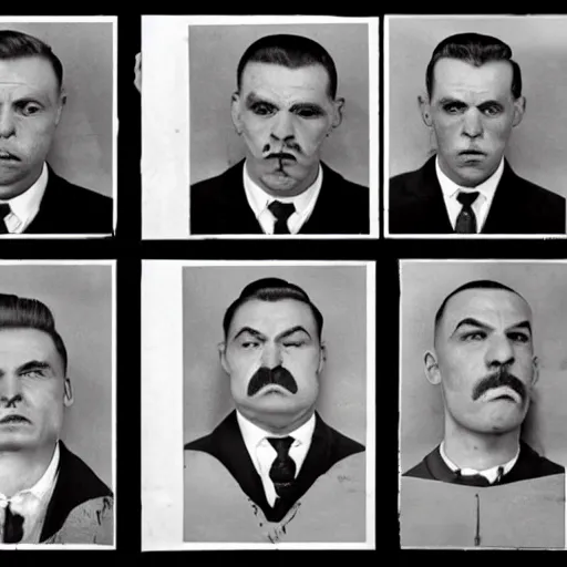 Image similar to 1920s mobster mugshots