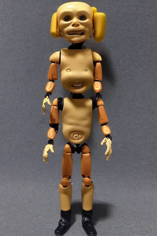 Prompt: 8 k high definition, 1 9 8 0, crash test dummy, fixed eyes, kenner style action figure, full body, highly detailed, science fiction, photorealistic