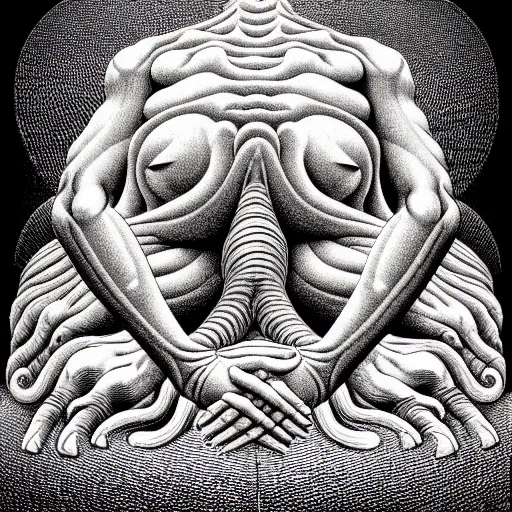 Image similar to grainy spray effect super conceptual post - mortem monumental figurative portrait made by escher and william blake, highly conceptual figurative art, intricate detailed illustration, illustration sharp geometrical detail, vector sharp graphic, controversial, manga 1 9 9 0