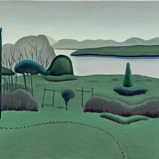 Image similar to A Landscape by Charles Addams and Milton Avery