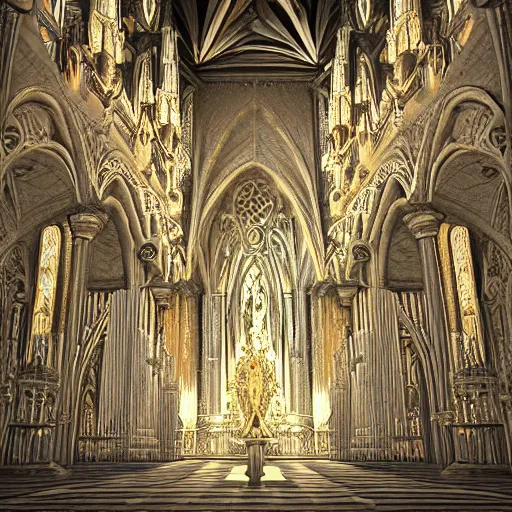 Prompt: a hyperrealistic 3 d render of a delicate ivory sculpture of an ornate detailed cathedral populated by mandelbrot fractals, micro detail, unreal engine, backlit lighting, psychedelic, octane renderer, catholicpunk, glowing, white color scheme, photorealistic, physically based rendering, angelic, colorful, carved soap, trending on cgsociety