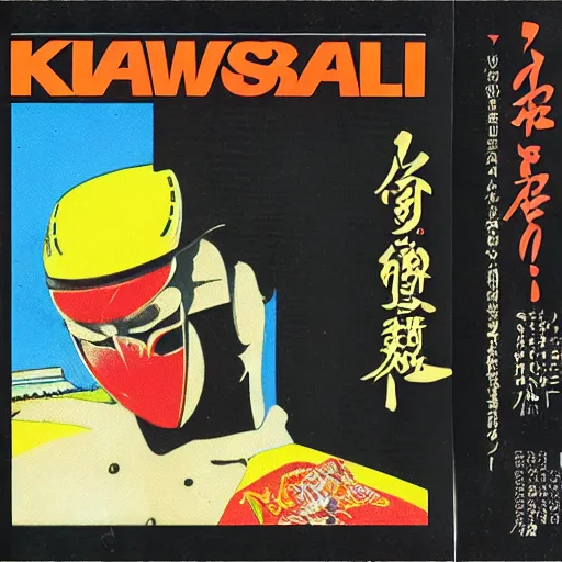 Prompt: kawasaki h 2 japanese vhs tape cover art