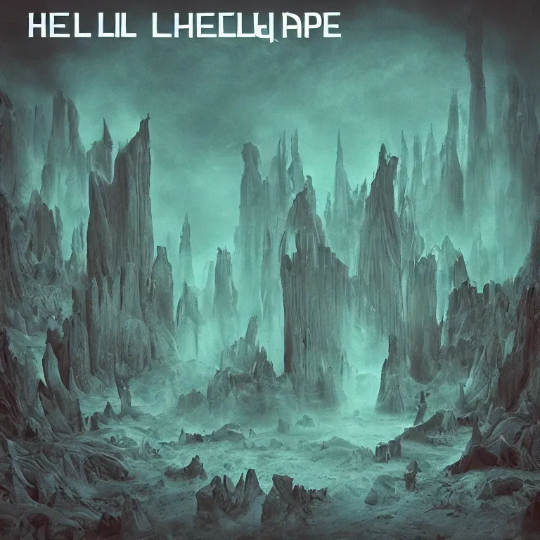 Prompt: mapping the hellscape album cover, modern, film, soft lighting gradient. no text, no watermarks.
