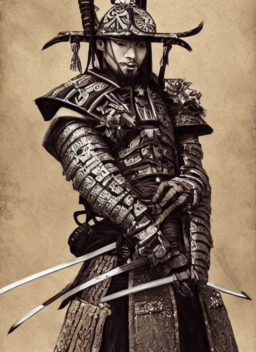 Image similar to digital _ painting _ of _ shinigami japanese samurai _ by _ filipe _ pagliuso _ and _ justin _ gerard _ symmetric _ fantasy _ highly _ detailed _ realistic _ intricate _ port