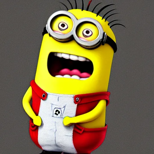 Prompt: The Minion King Bob as a fall guys character