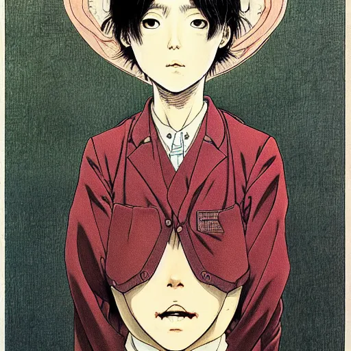 Prompt: prompt : portrait adventure painted in miyazaki color style drawn by katsuhiro otomo and takato yamamoto, inspired by fables, china doll face, smooth face feature, intricate oil painting, high detail, sharp high detail, manga and anime 2 0 0 0