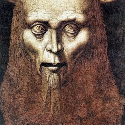 Image similar to devil painted by leonardo da vinci