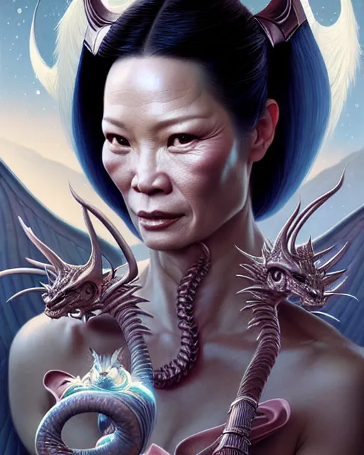 Prompt: beautiful gemini fantasy character portrait, lucy liu kill bill, dragon, ultra realistic, wide angle, intricate details, total recall artifacts, highly detailed by peter mohrbacher, hajime sorayama, wayne barlowe, boris vallejo, aaron horkey, gaston bussiere, craig mullins