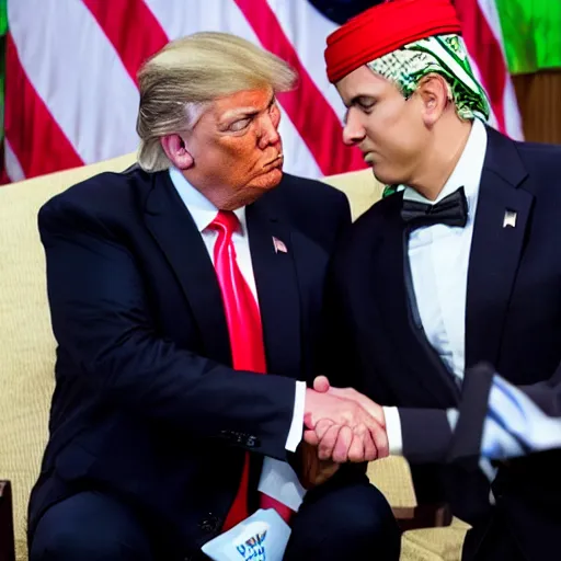 Image similar to trump converting to islam