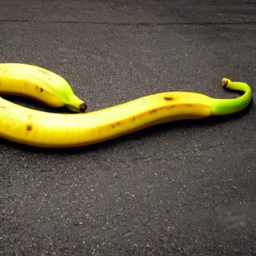 Image similar to a very long banana snake