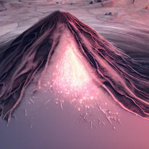 Prompt: a snowy volcano, vast landscape, unreal engine, rendered in octane, trending on artstation, anime, detail, beautiful digital art