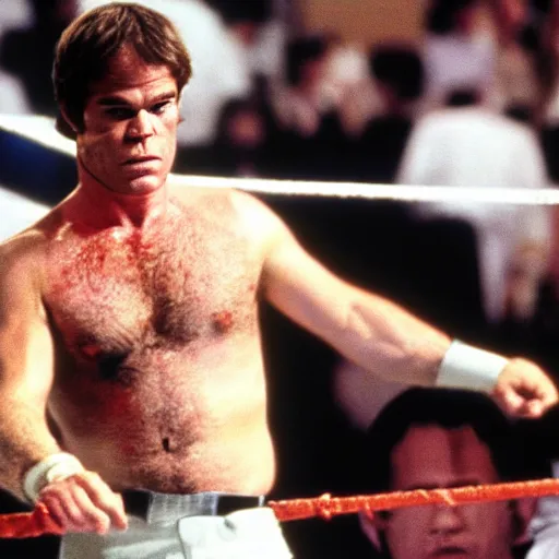 Prompt: dexter morgan www 1 9 8 0 s wrestlemania