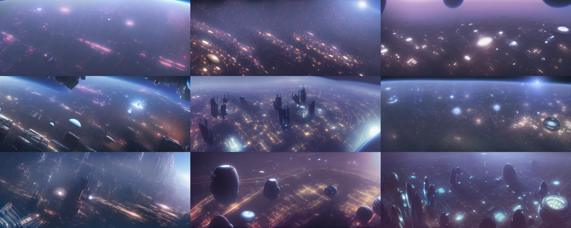 Image similar to an painting of low earth orbit space city by john harris. ultra clear detailed. 3 d, octane render. 8 k