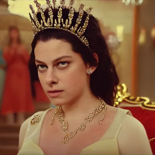 Prompt: Cinematic Depiction of Mila as the queen