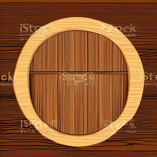 Prompt: wooden bowl and chisel, vector art