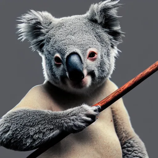 Prompt: koala as a ninja, award winning creature portrait photography, extremely detailed, artstation, 8 k, sensual lighting, incredible art, wlop, artgerm