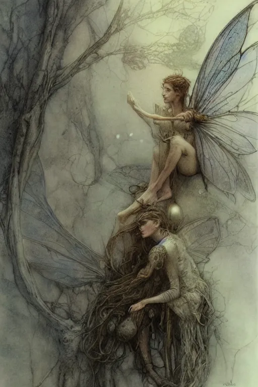 Prompt: a faerie by alan lee and jean - baptiste monge, ultra realistic, 8 k