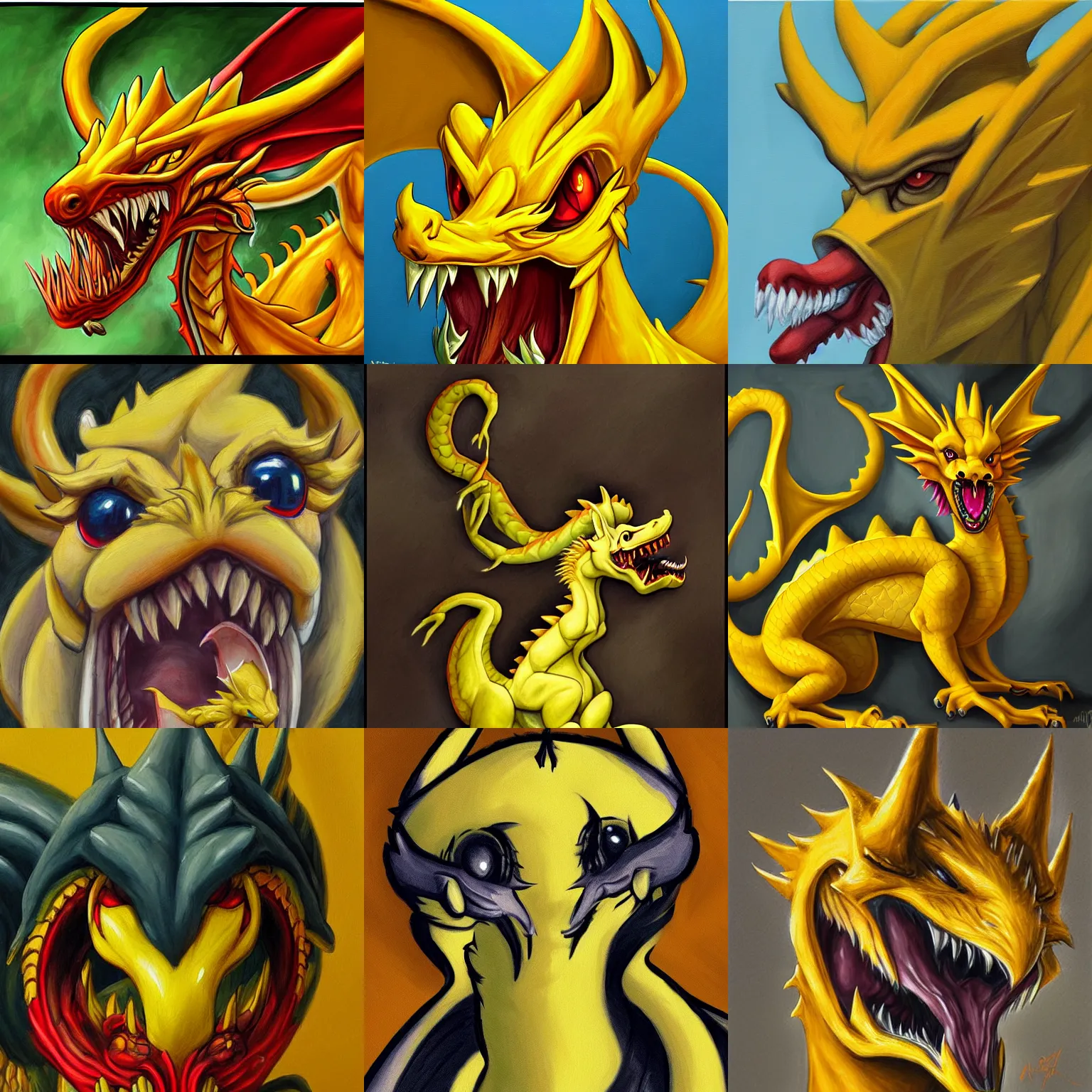 Cute Cartoony Yellow Dragon Derg Licking You Trending Stable 