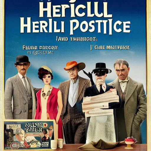 Prompt: scene of the hercule poirot tv serie