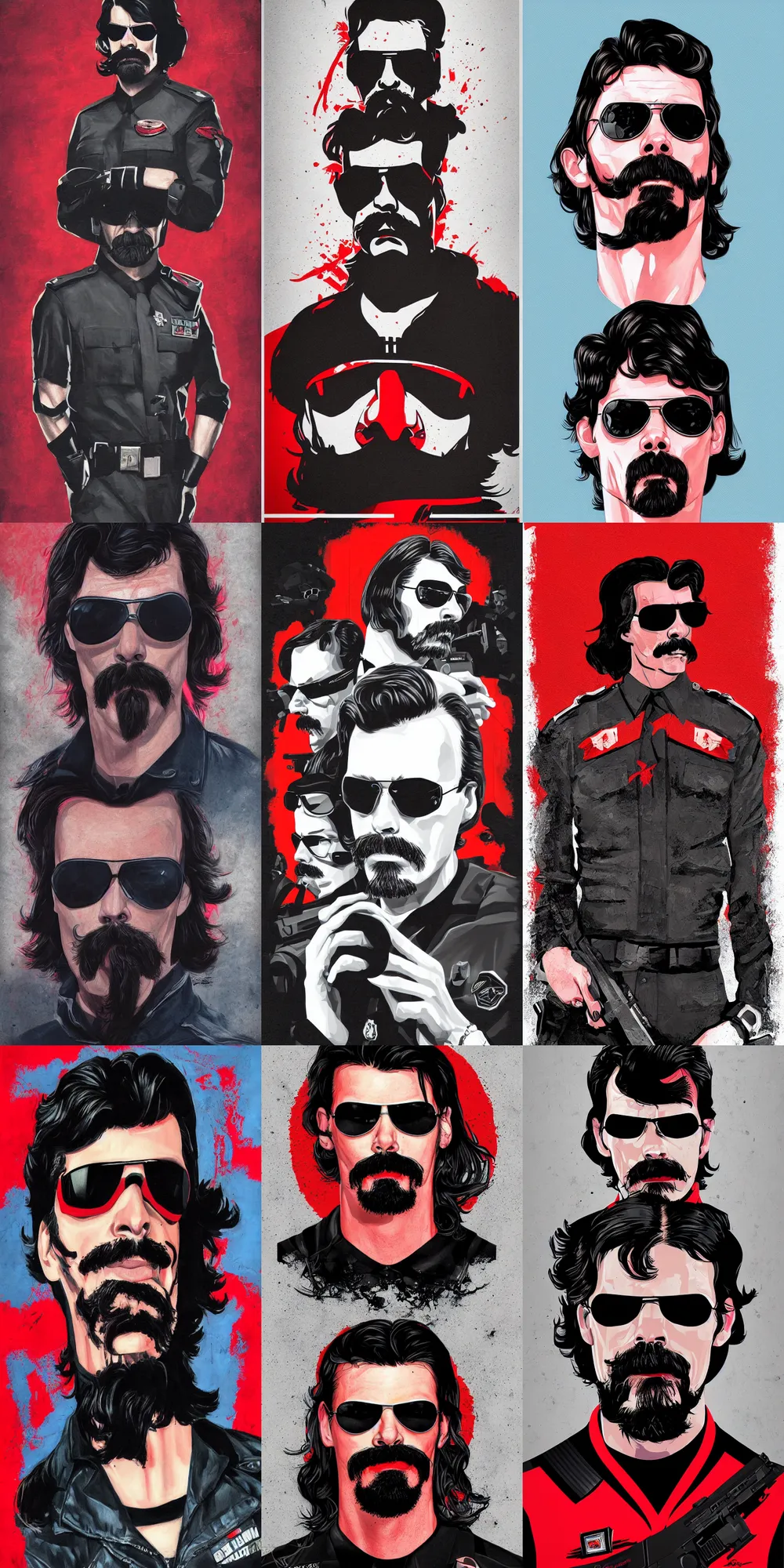 Prompt: a portrait of DrDisrespect, poster