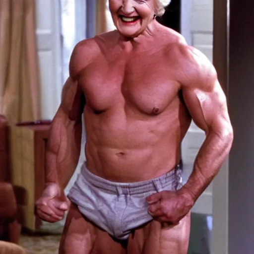 buff betty white with huge muscles