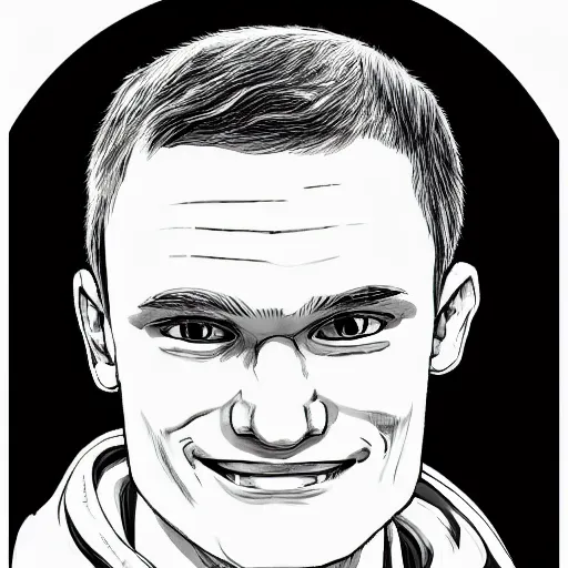 Image similar to line art vitalik buterin