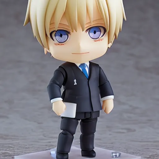 Prompt: Boris Johnson An anime Nendoroid of Boris Johnson, figurine, detailed product photo
