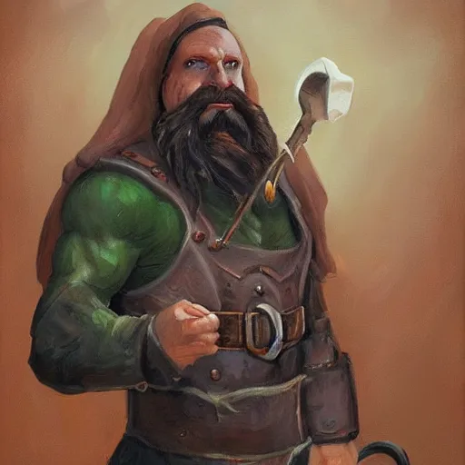 Image similar to UPDATEDUPDATED ITECARD ABOVE BEARDS THE TRAA MAKER OF THE BRETS, PIE bists A painting of doom by AnthonyDini and Greg Bearden trending on Artstation.eu