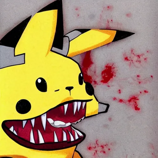 zombie pikachu drawing