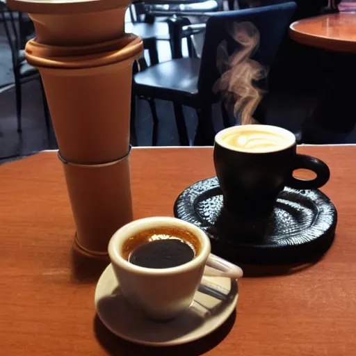 Image similar to hookah with coffee in the coffeehouse