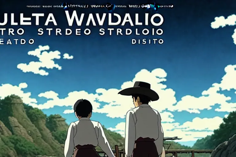 Prompt: ultra hd intro to Westworld studio ghibli