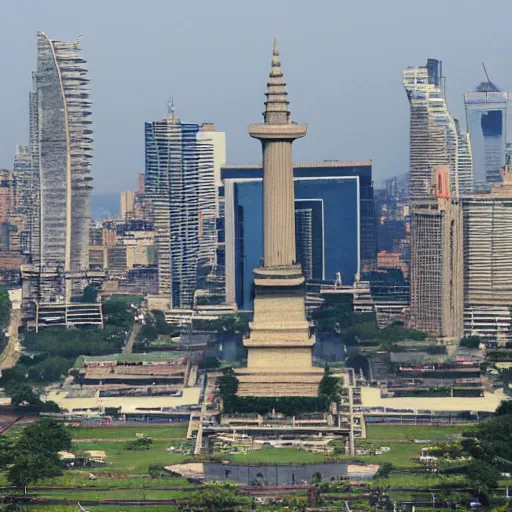 Image similar to Monas from Jakarta replace to new York