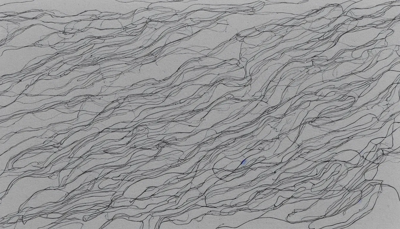 Prompt: ocean and horizon, minimalist line drawing