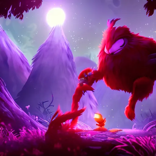 Image similar to Epic background in the style of Ori and the Blind Forest