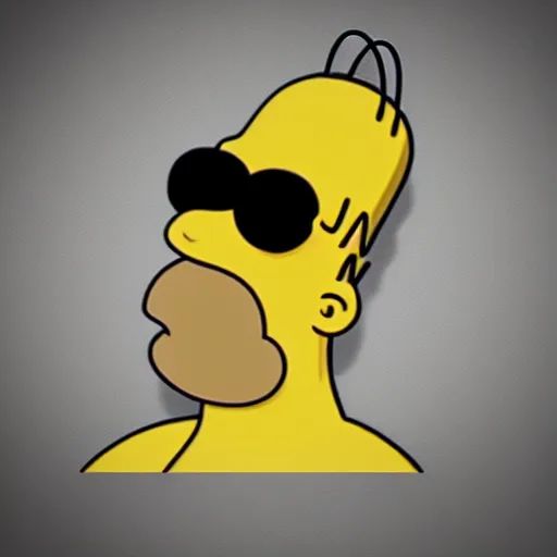 Image similar to homer simpson in 3 d