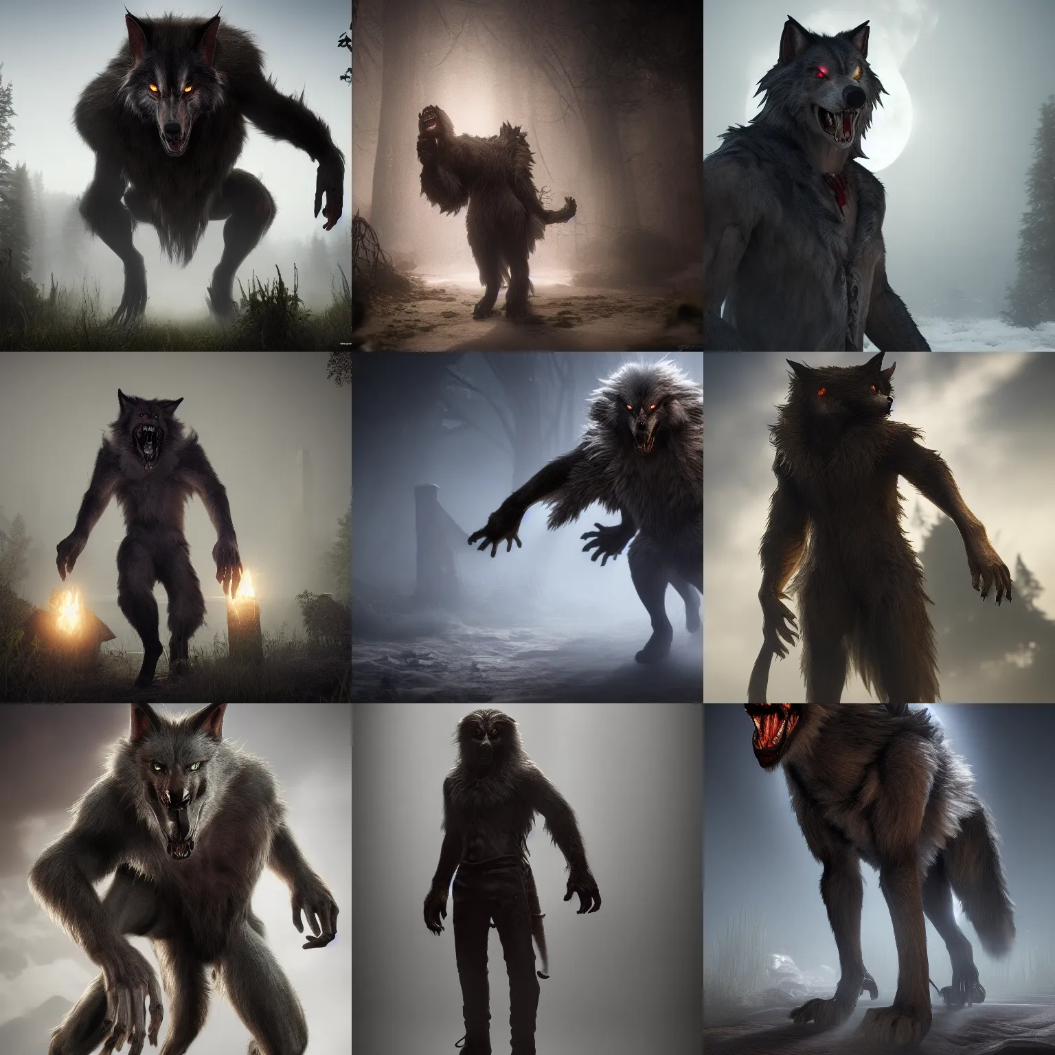 Image similar to werewolf from van helsing unreal engine hyperreallistic render 8k character concept art masterpiece