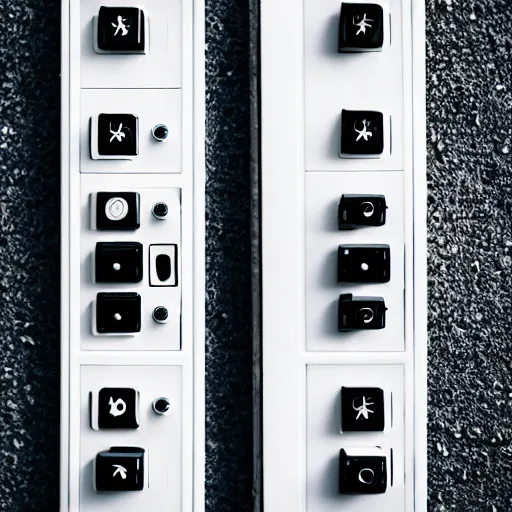 Prompt: white and black switch places in a colorful world