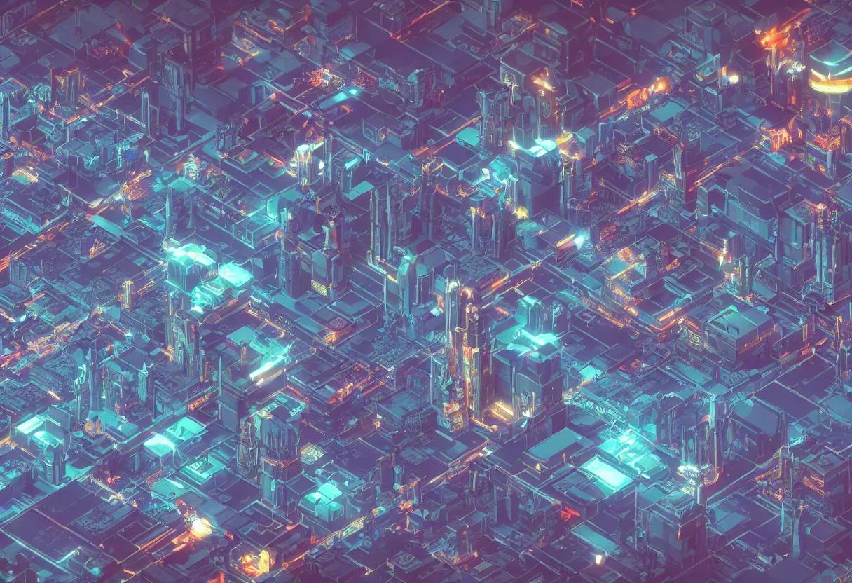 Image similar to a wide shot of a futuristic city with 2 planets that's collide in the sky, night time, 16bits videogame, pixel art, degradation filter, high compression, low saturation, chromatic aberration, 2D