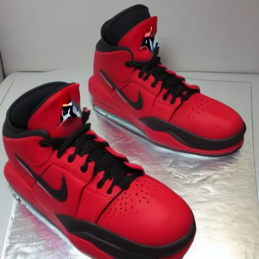 Prompt: Nike birthday cake air Jordan sneakers