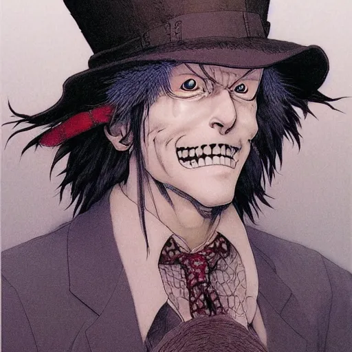 Image similar to Lofi informal portrait Ghibli style by Yoshitaka Amano and Wayne Barlowe and Ed Binkley and The Madhatter