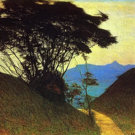 Image similar to lao republic landscape by giovanni segantini