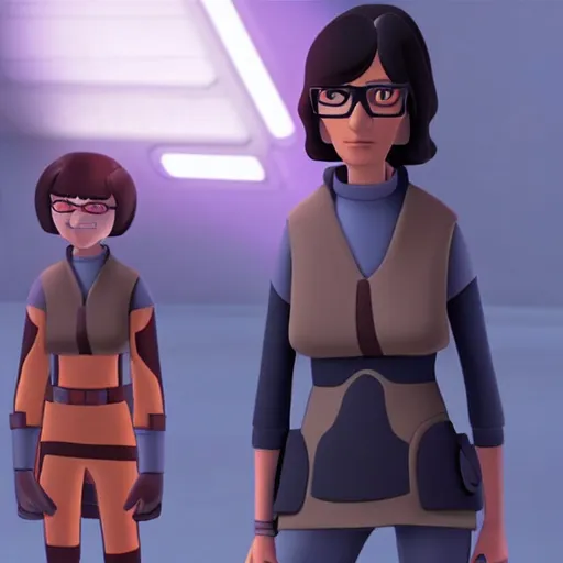 Prompt: A still of Tina Belcher in Star Wars: Rebels (2014)