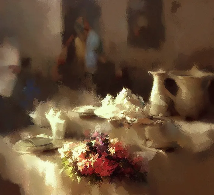 Image similar to a beautiful still life painting by Craig Mullins; extraordinary masterpiece!!!!!