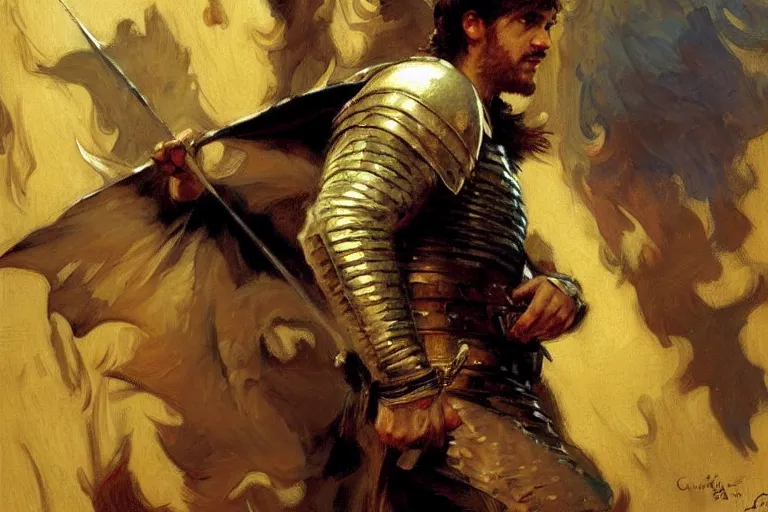 Image similar to attractive male, game of thrones, painting by gaston bussiere, craig mullins, j. c. leyendecker