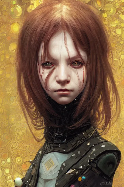 Image similar to portrait of beautiful young goblin, cyberpunk, Warhammer, highly detailed, artstation, illustration, art by Gustav Klimt and Range Murata and Ilya Kuvshinov and Sakimichan